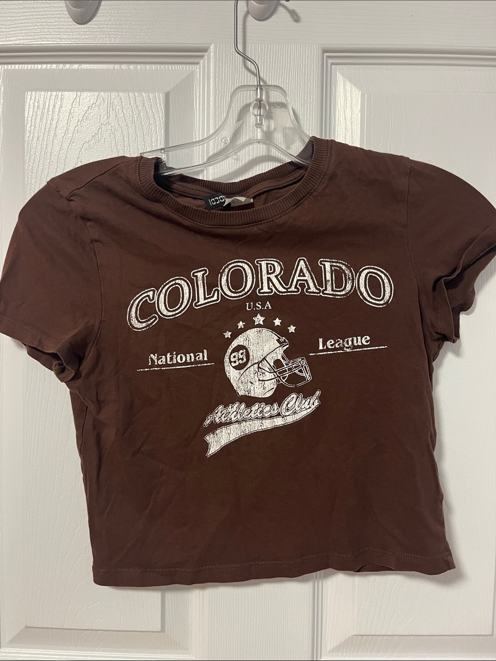 Brown graphic baby tee